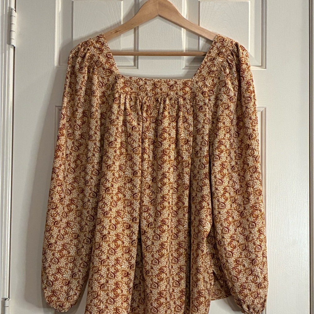 Wonderly Floral Blouse - Brown and Cream - Picture 4 of 9